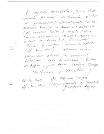 Carte de oaspeți Casa Domnească – pagina 2